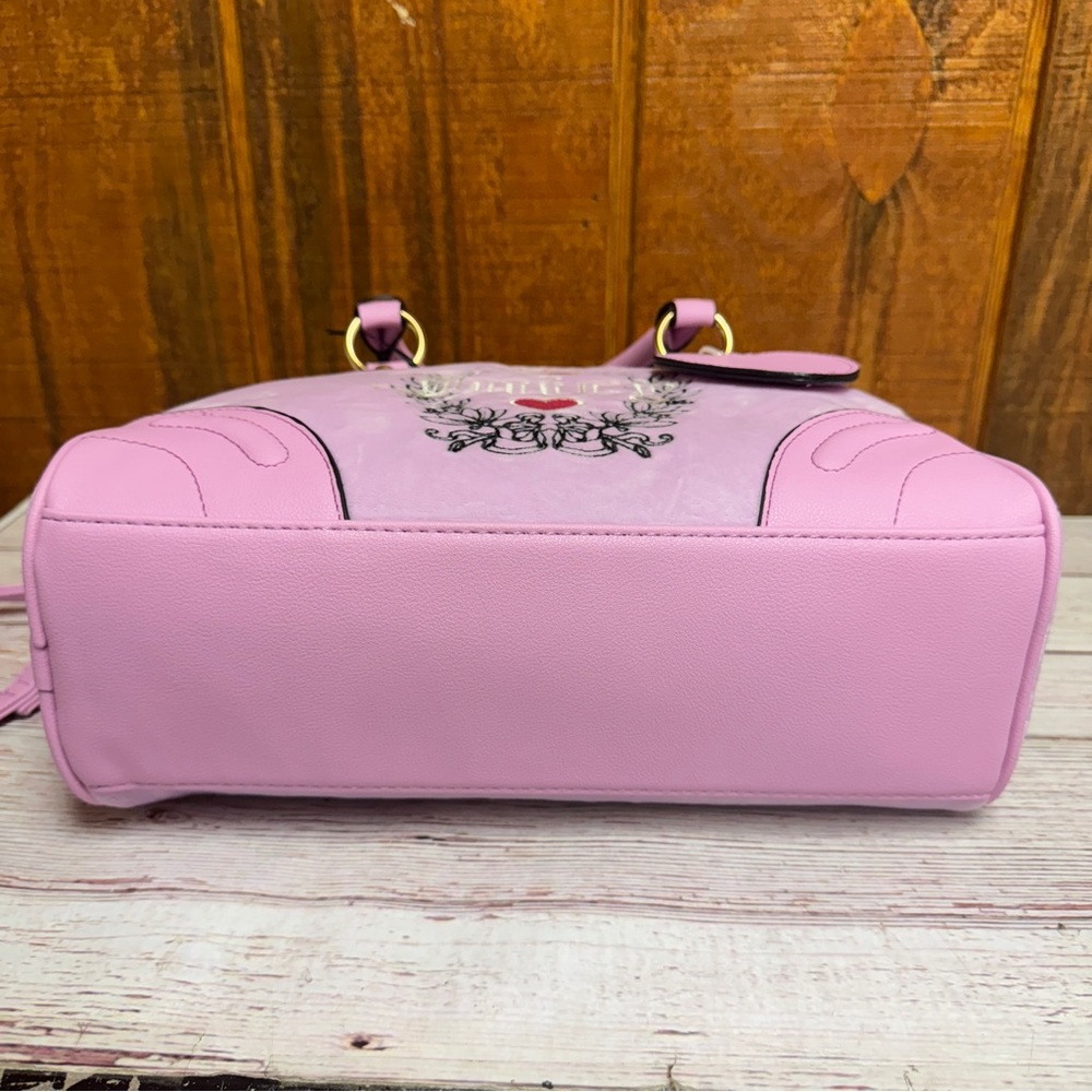 Juicy Couture Heritage Bowlers Velour Satchel Bag - Fondant Pink - Picture 4 of 5